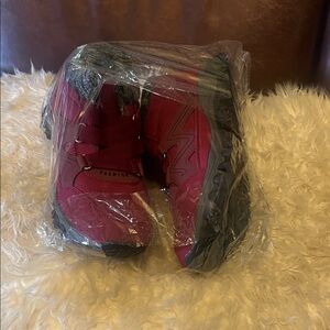 Red and Black Hiking Boots